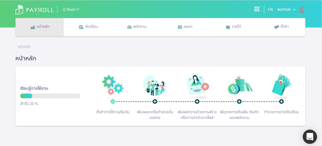 PEAK Payroll home page