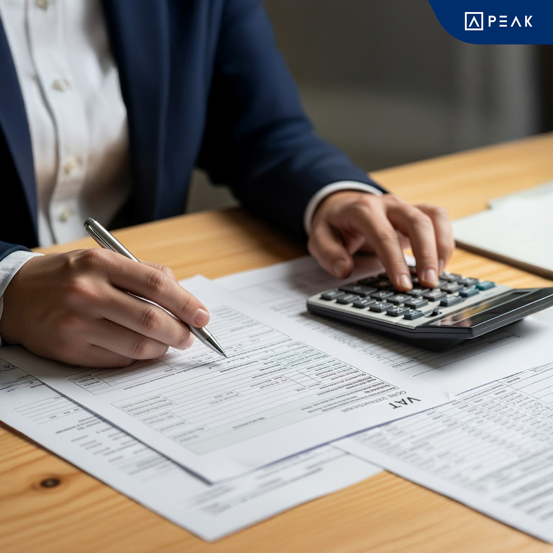 ขั้นตอนการคำนวณ และ จัดการภาษีมูลค่าเพิ่ม