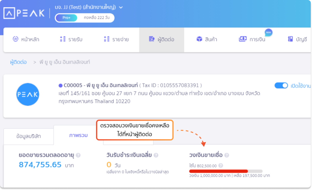 หน้าออกเอกสารบนโปรแกรม