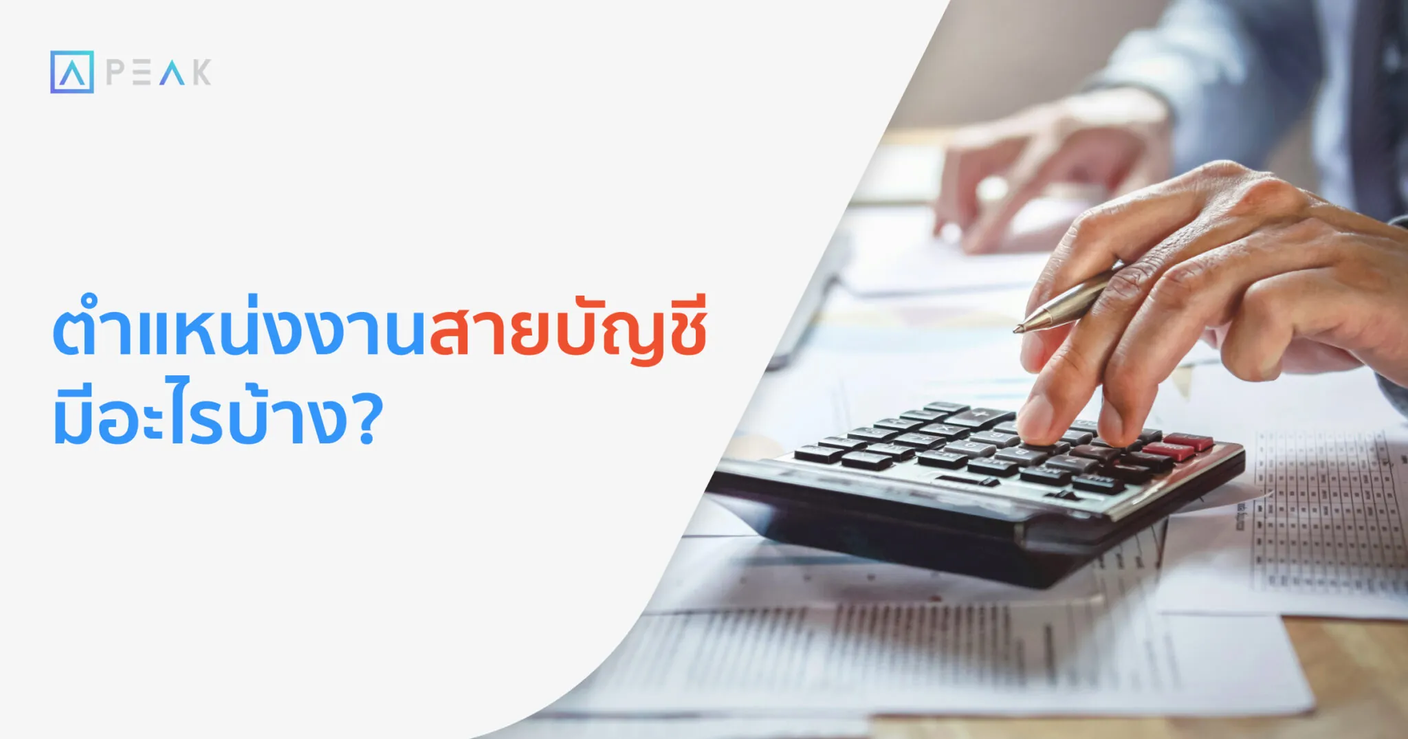 ตำแหน่งในสายงานบัญชี