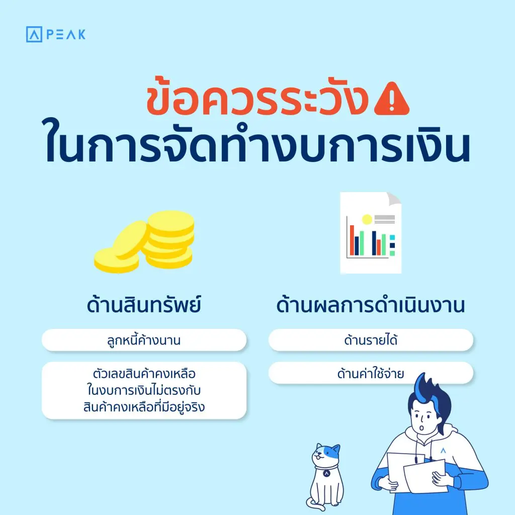 ข้อควรระวังในการจัดทำงบการเงิน