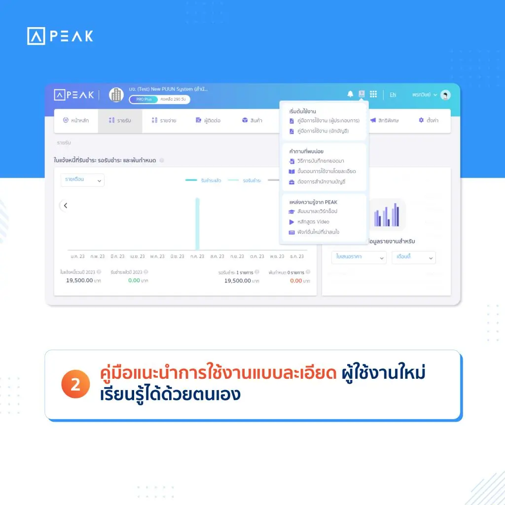 คู่มือแนะนำการใช้งานแบบละเอียด ผู้ใช้งานเรียนรู้ได้ด้วยตนเอง