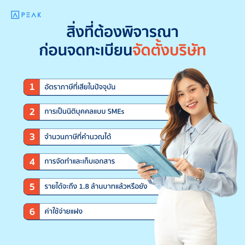 สิ่งที่ต้องพิจารณาก่อนจดทะเบียนจัดตั้งบริษัท