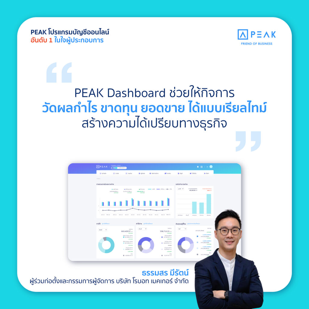 PEAK โปรแกรมบัญชีออนไลน์ ตอบโจทย์งานบัญชีอย่างรอบด้าน 