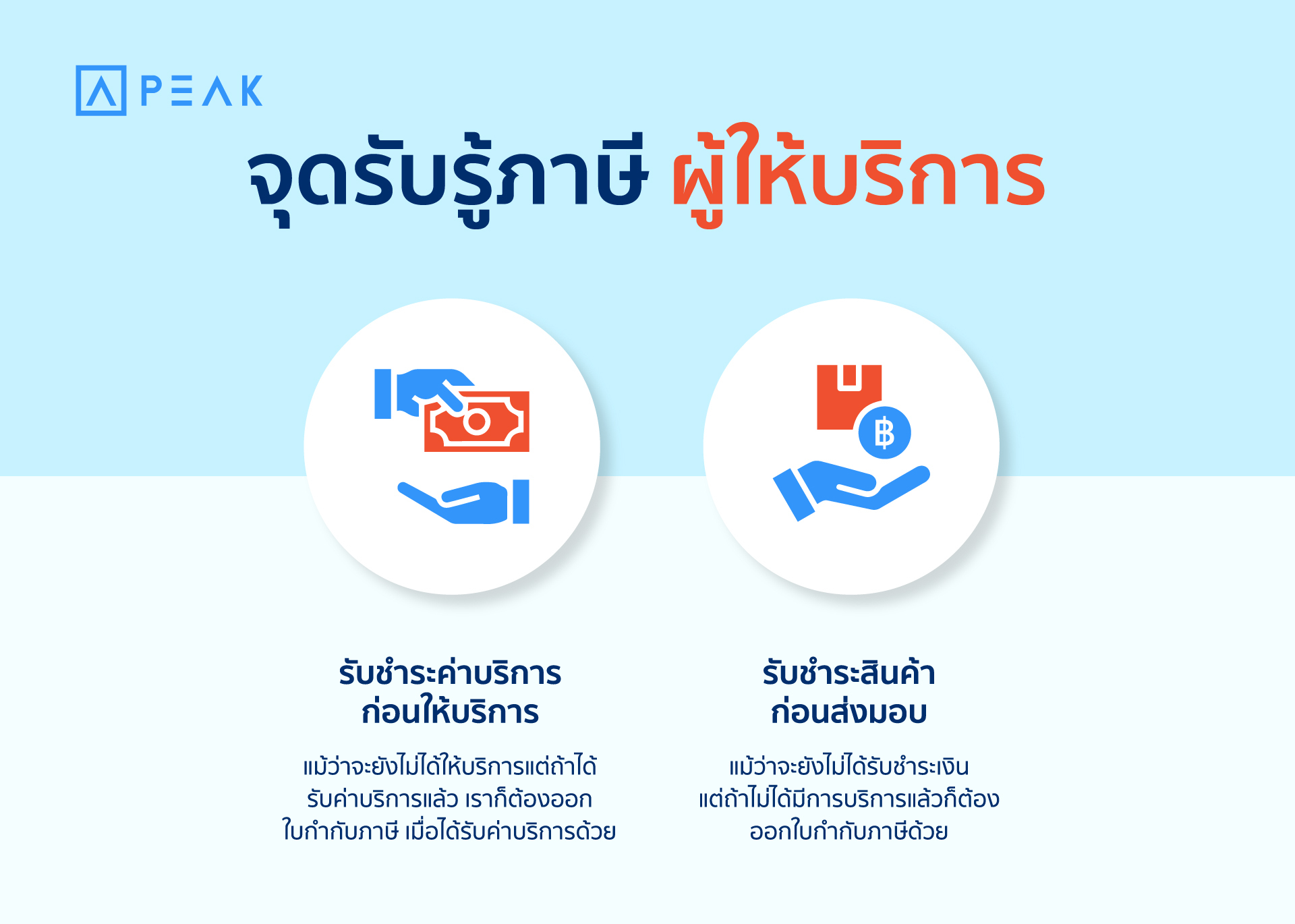 จุดรับรู้ภาษีผู้ให้บริการ