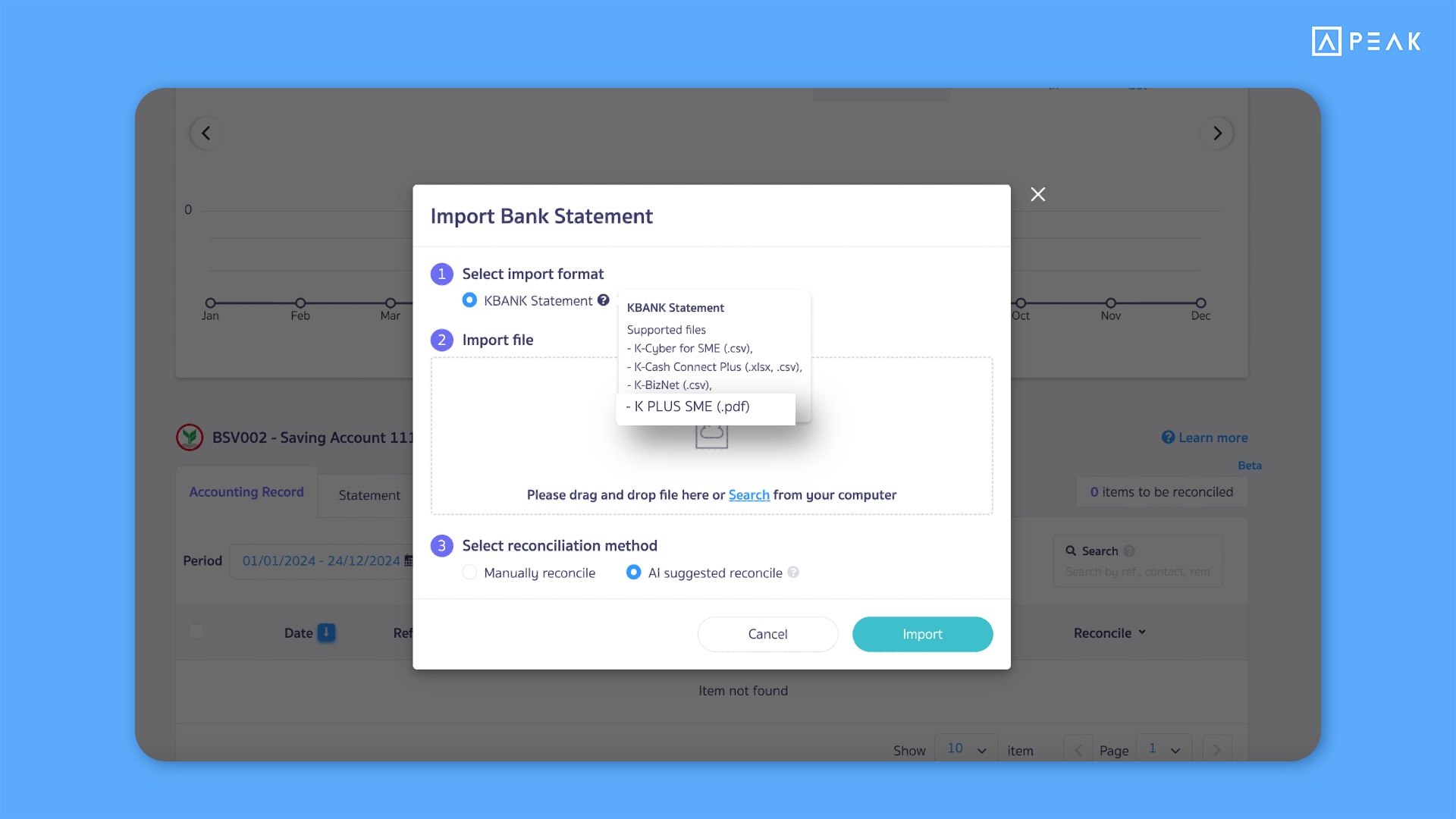 Added support for importing K PLUS SME PDF files