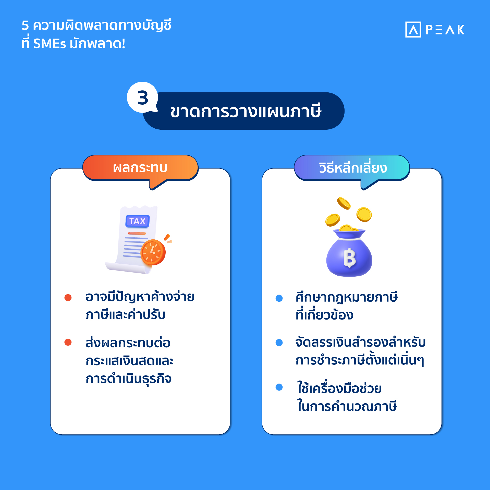 ความผิดพลาดทางบัญชี SMEs : การไม่วางแผนภาษี