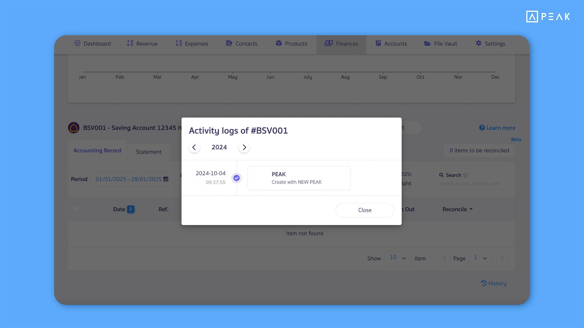 Add a usage history feature for each financial channel to allow easier tracking and verification of transactions.