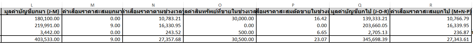 ตัวอย่างรายงาน พิมพ์รายงานสินทรัพย์ สรุปตามกลุ่ม จาก PEAK ASSET