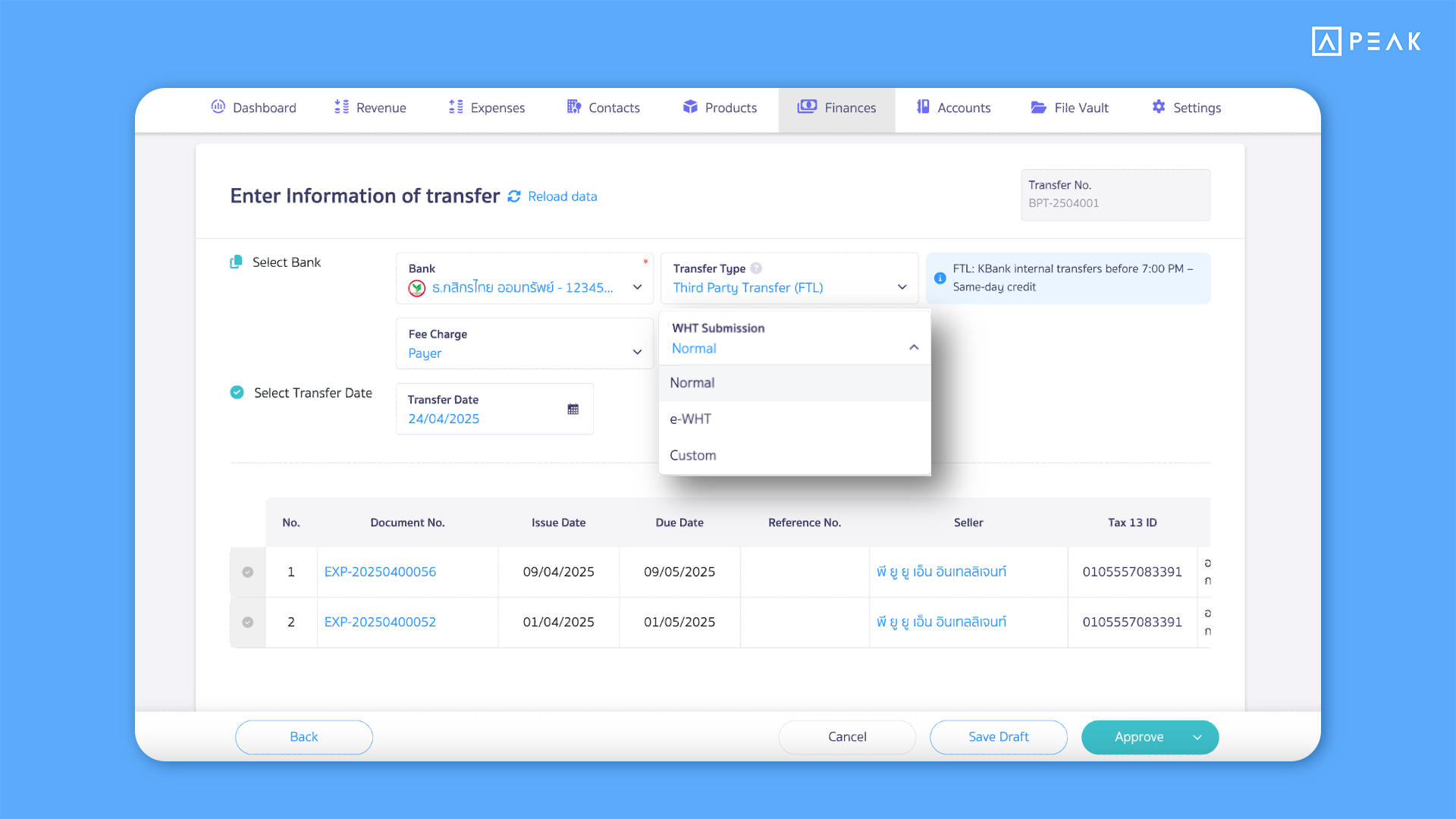 2 Send e-Withholding Tax (e-WHT) data more easily with a text file uploaded to the bank.