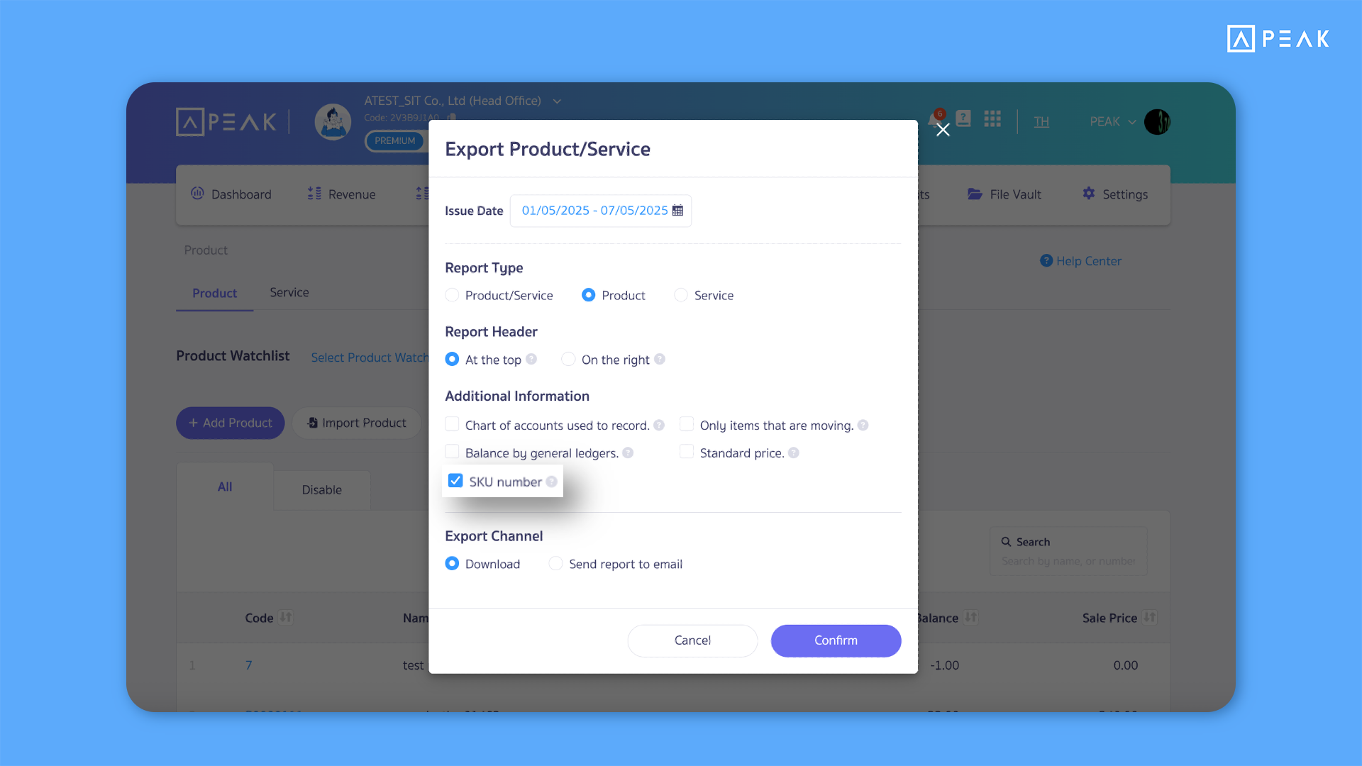 Stock report includes SKU, platform, barcode