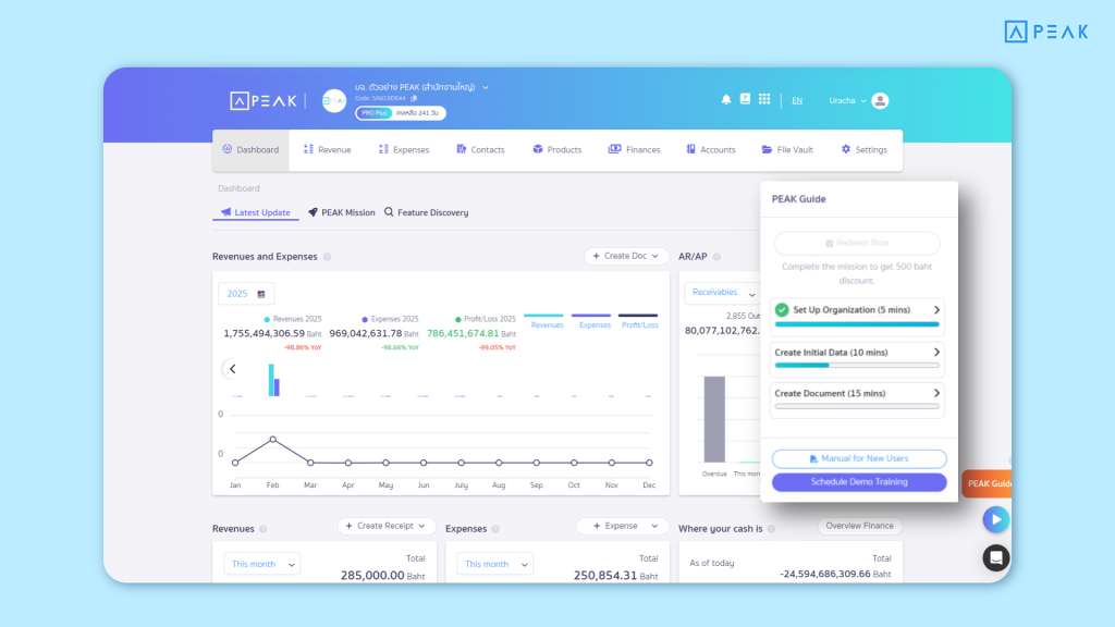 Example of PEAK Guide -Update Function PEAK EN 18/06/2025
