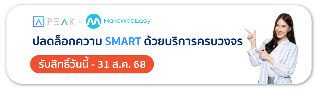 สิทธิพิเศษลูกค้า PEAK เมื่อเปิดเว็ปไซต์ MakeWebEasy